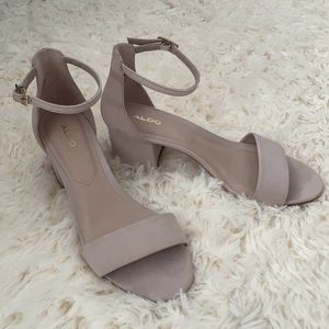 ALDO size 6 high heel strappy sandals dusty rose